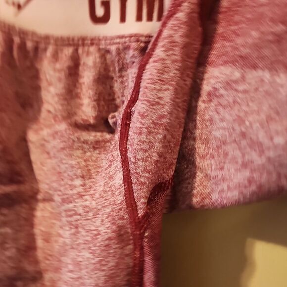 Gymshark Burgundy Performance Leggings with Elastic Waistband XS - Picture 4 of 6